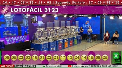 lotofácil concurso 3123 giga sena